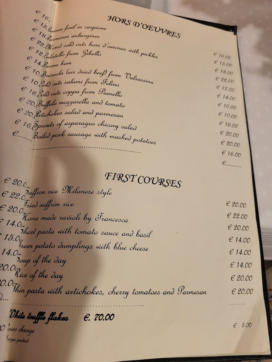 Antica Trattoria della Pesa Photo Menu 4