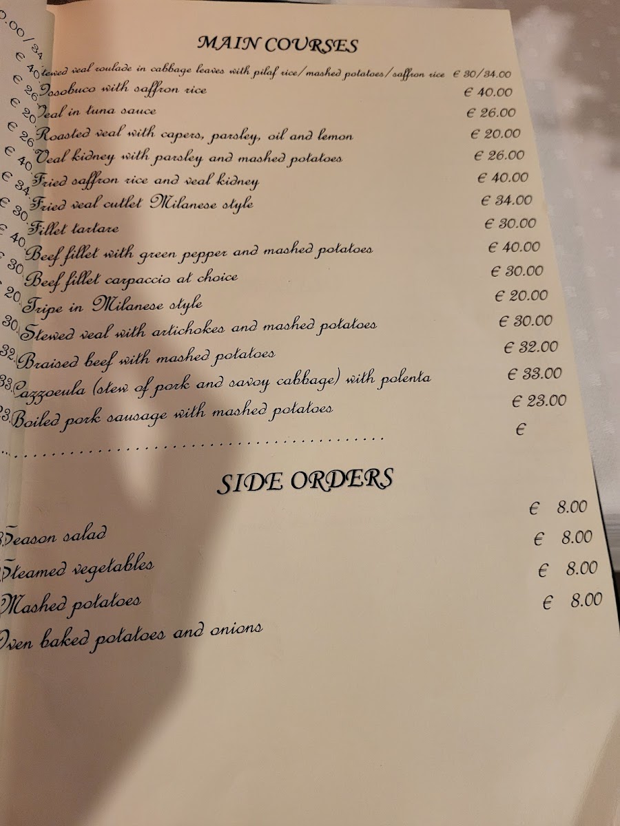 Antica Trattoria della Pesa Photo Menu 6
