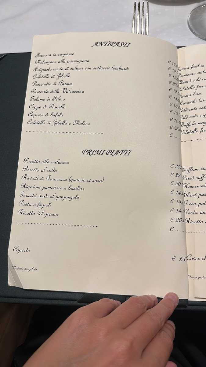 Antica Trattoria della Pesa Photo Menu 7