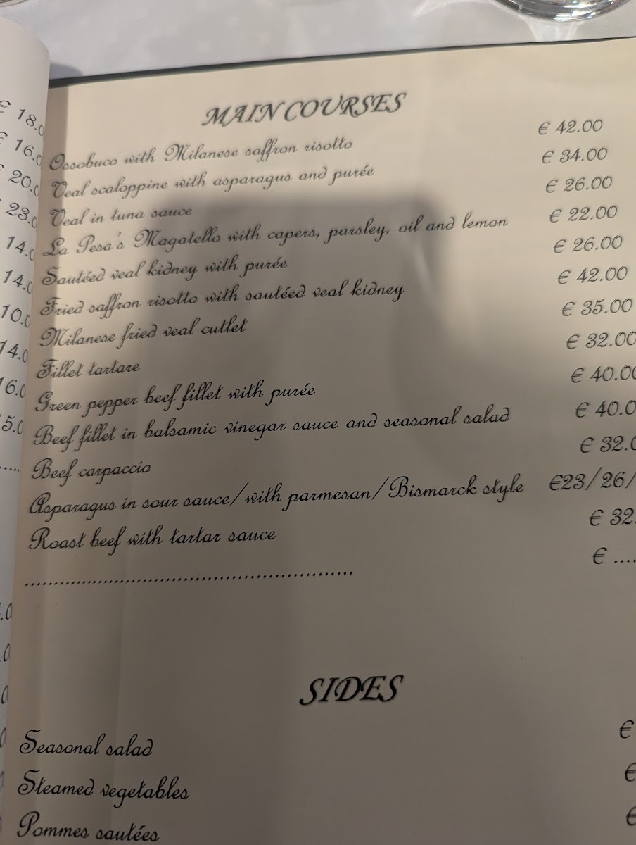 Antica Trattoria della Pesa Photo Menu 9