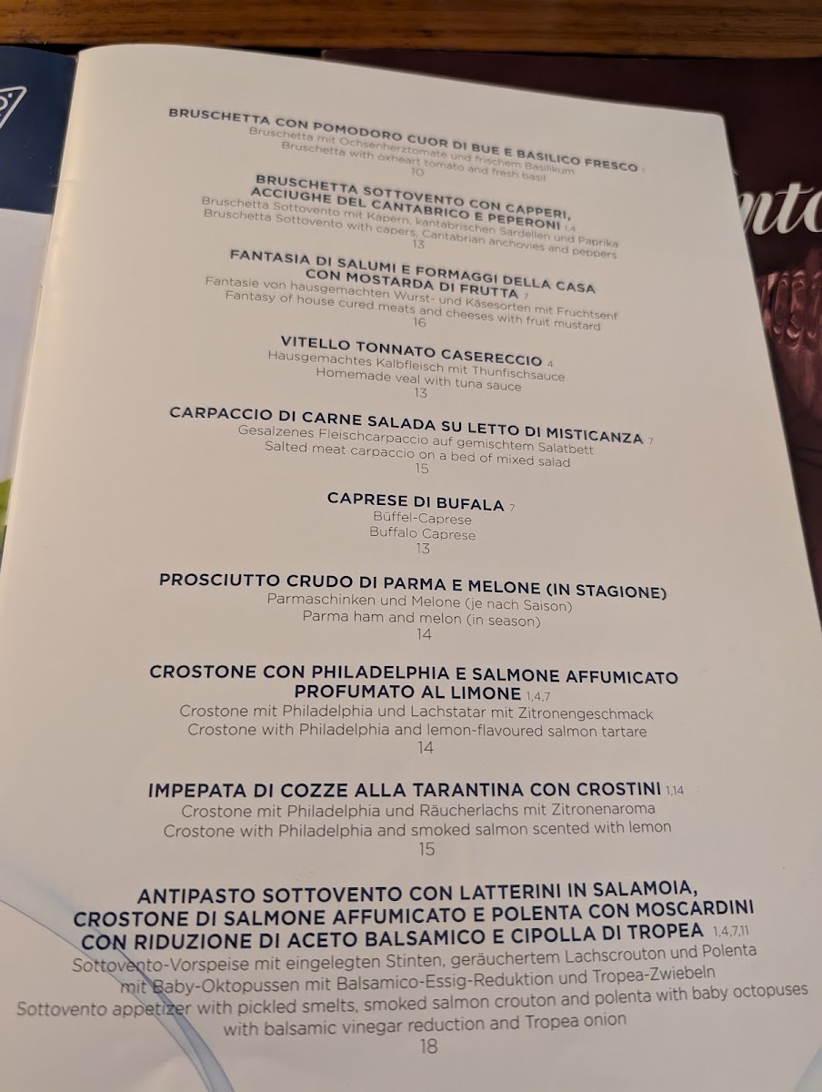 Ristorante Pizzeria Sottovento Photo Menu 4