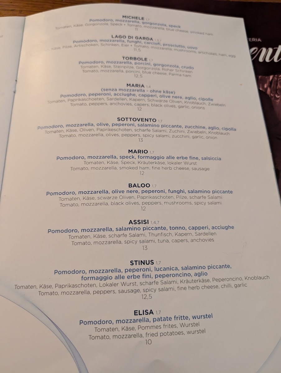 Ristorante Pizzeria Sottovento Photo Menu 7