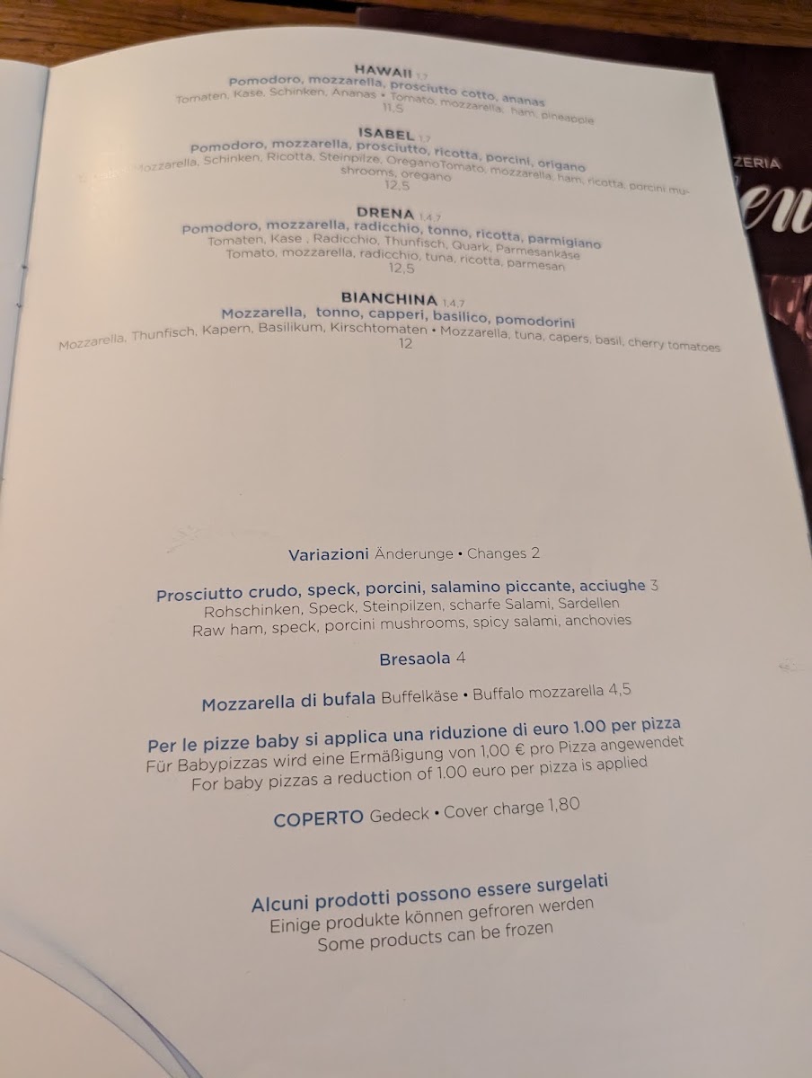 Ristorante Pizzeria Sottovento Photo Menu 9