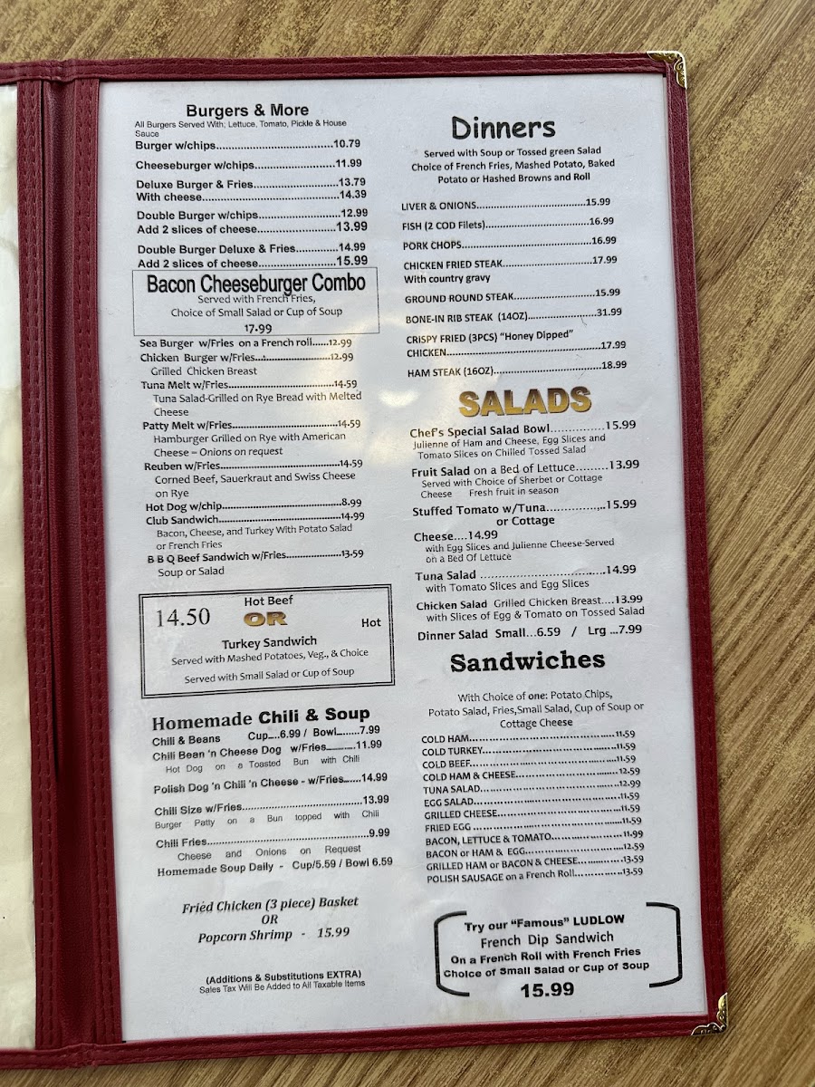 Ludlow Cafe Photo Menu 1