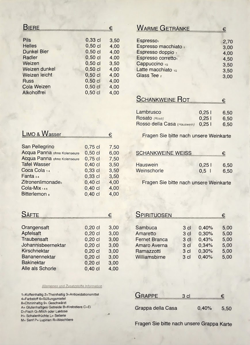 Restaurant Belvedere Photo Menu 1