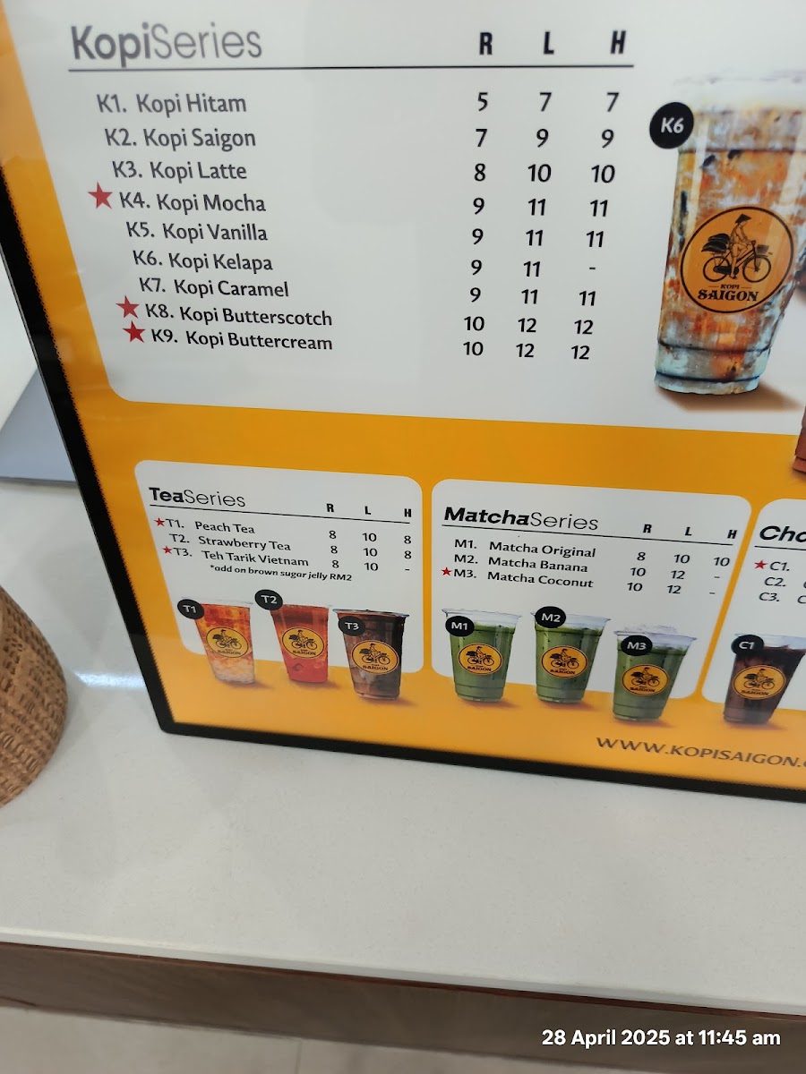 Kopi Saigon Gong Badak Photo Menu 6
