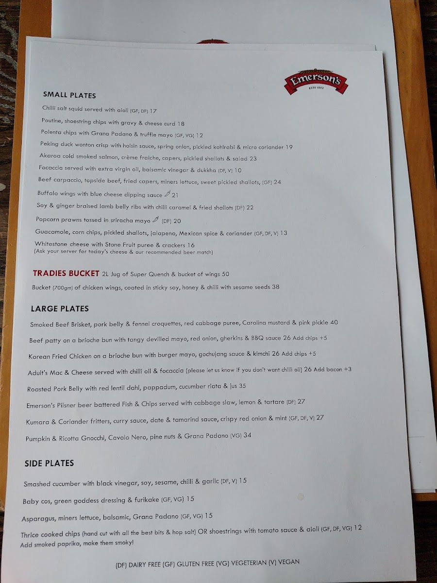 Emerson's Brewery Photo Menu 10
