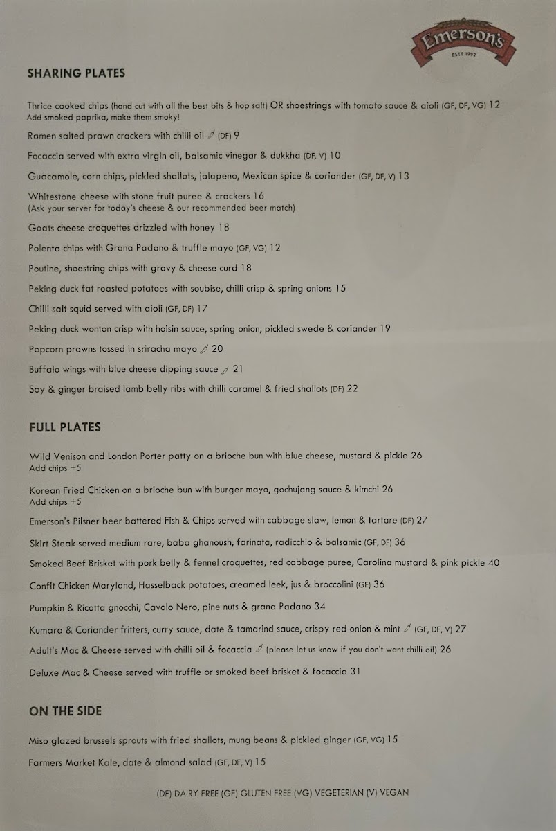 Emerson's Brewery Photo Menu 5