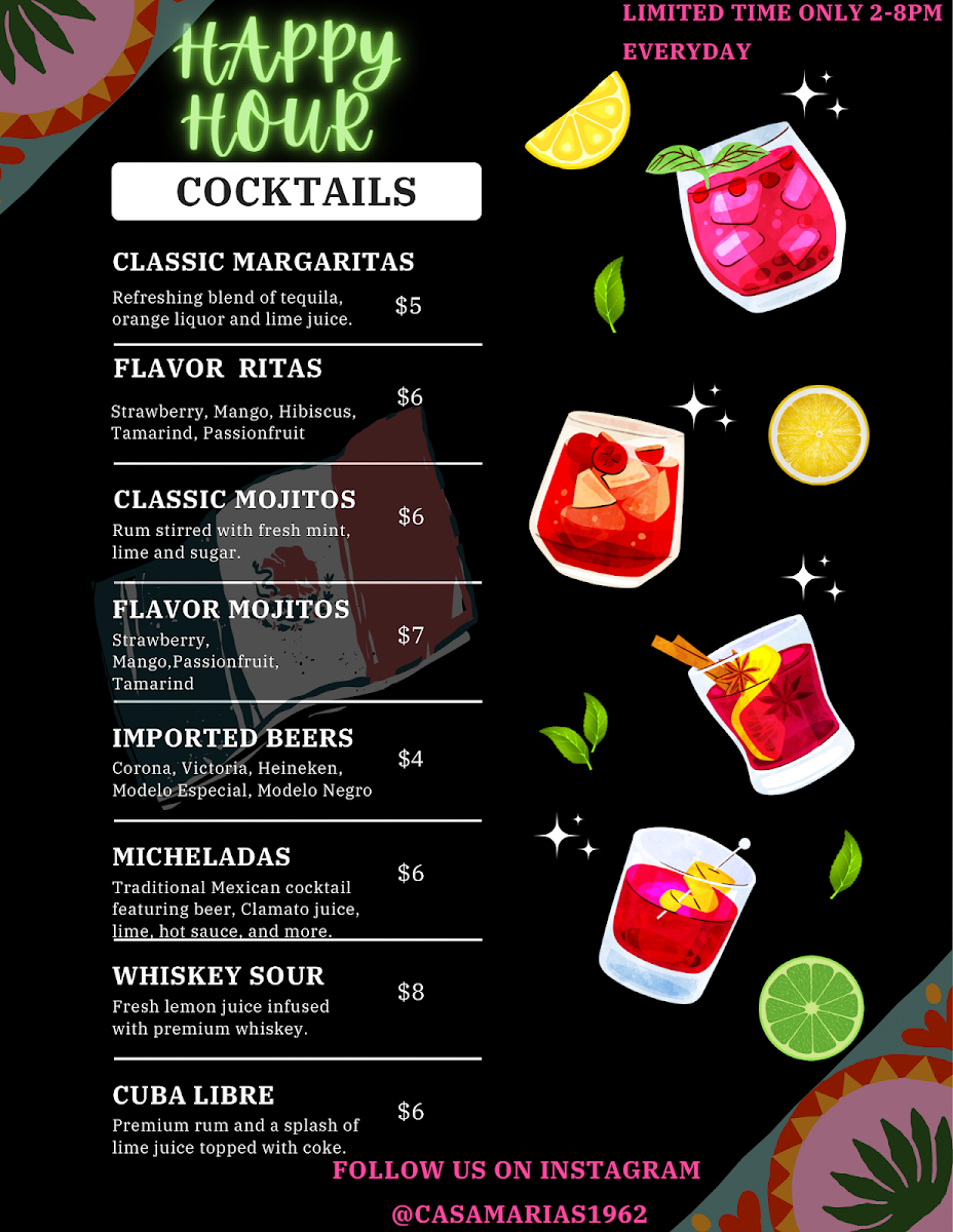 Casa Marias Restaurant Photo Menu 1