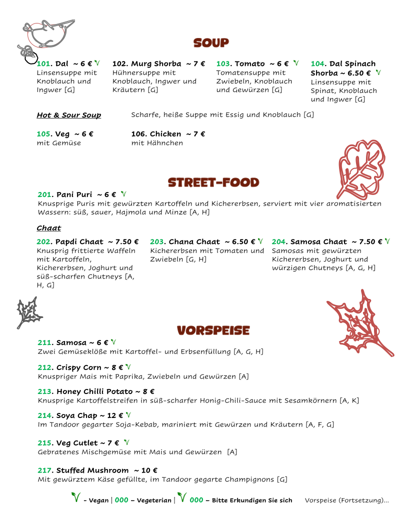 Kulhad Indisches Restaurant Photo Menu 1