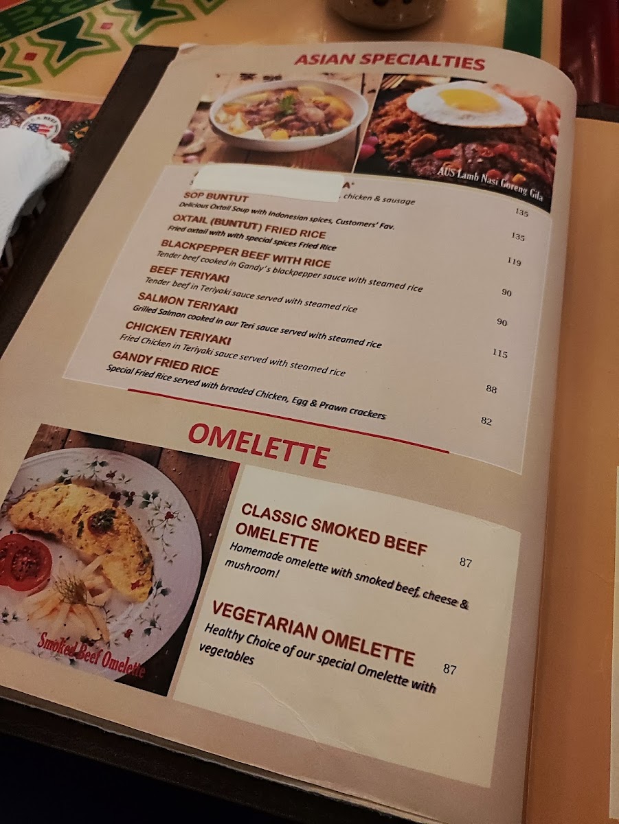 Gandy Steak House Photo Menu 3
