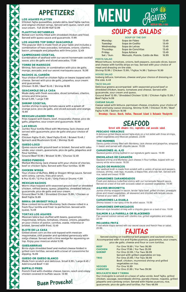 Los Agaves Mexican Grill & Bar Photo Menu 1