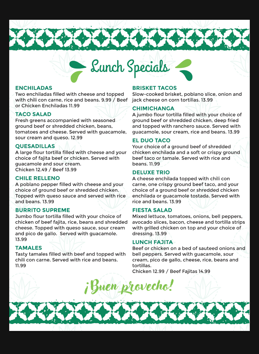 Los Agaves Mexican Grill & Bar Photo Menu 3