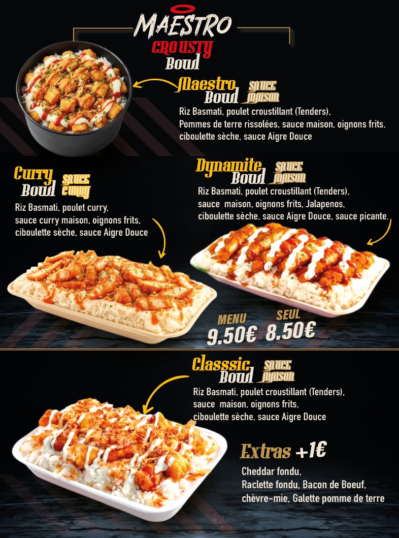 Maestro Burger's Photo Menu 1