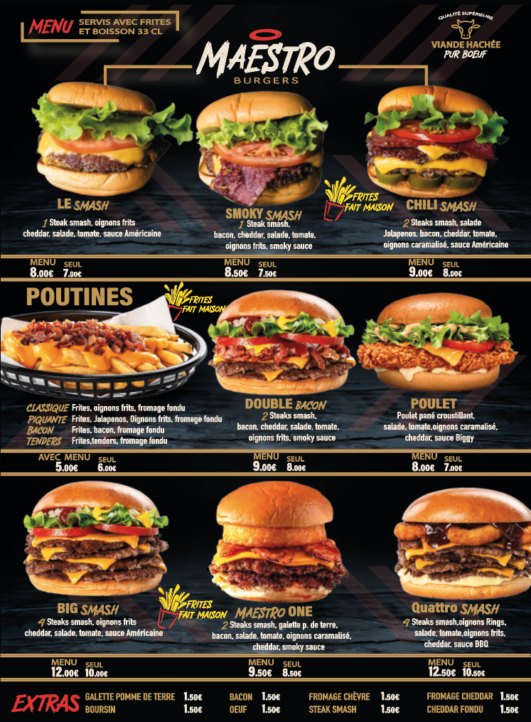 Maestro Burger's Photo Menu 4