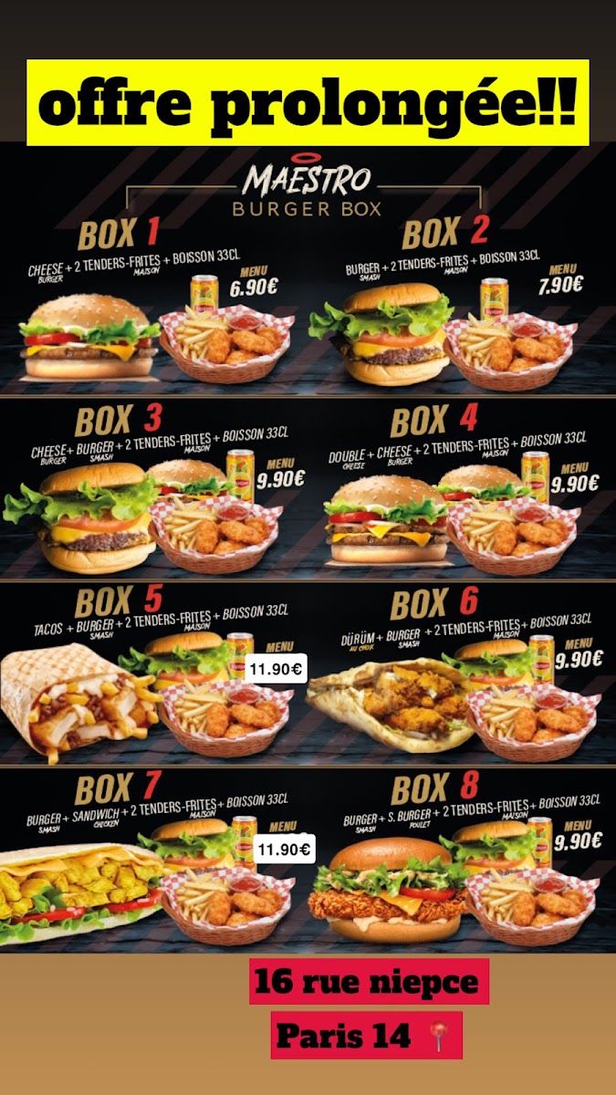 Maestro Burger's Photo Menu 5