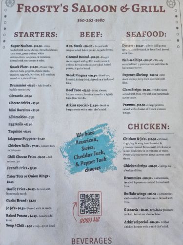 Frosty's Saloon & Grill Photo Menu 4