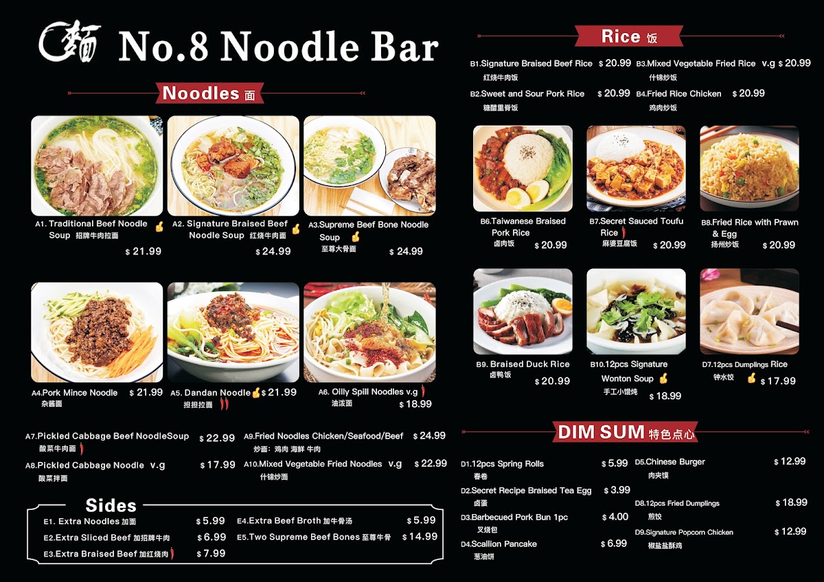 No.8 Noodle Bar 绽放.中餐馆 Photo Menu 2