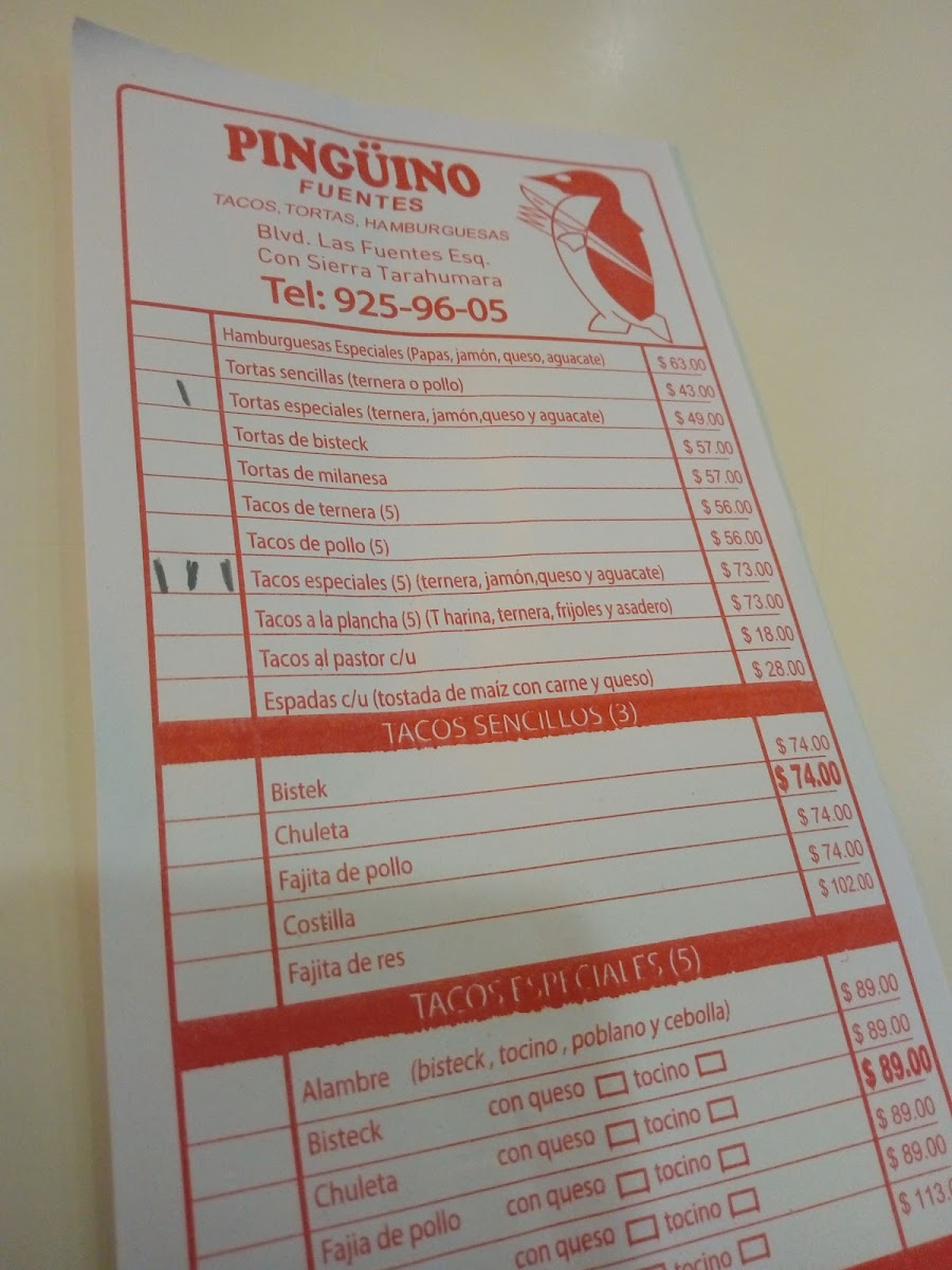 Pingüino Fuentes Photo Menu 2
