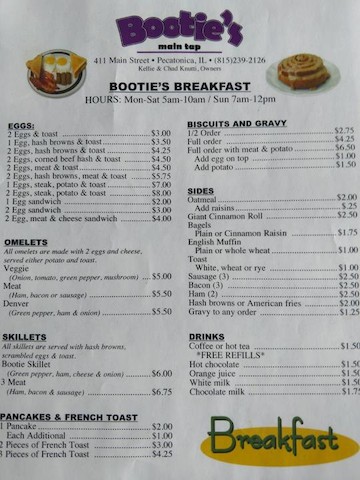 Bootie's Main Tap Photo Menu 6