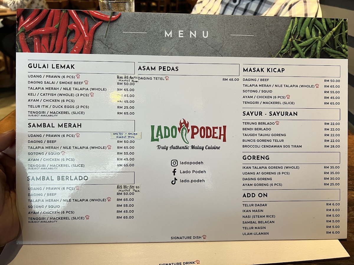 Lado Podeh Bukit Jalil Photo Menu 1