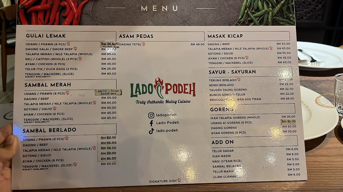 Lado Podeh Bukit Jalil Photo Menu 3