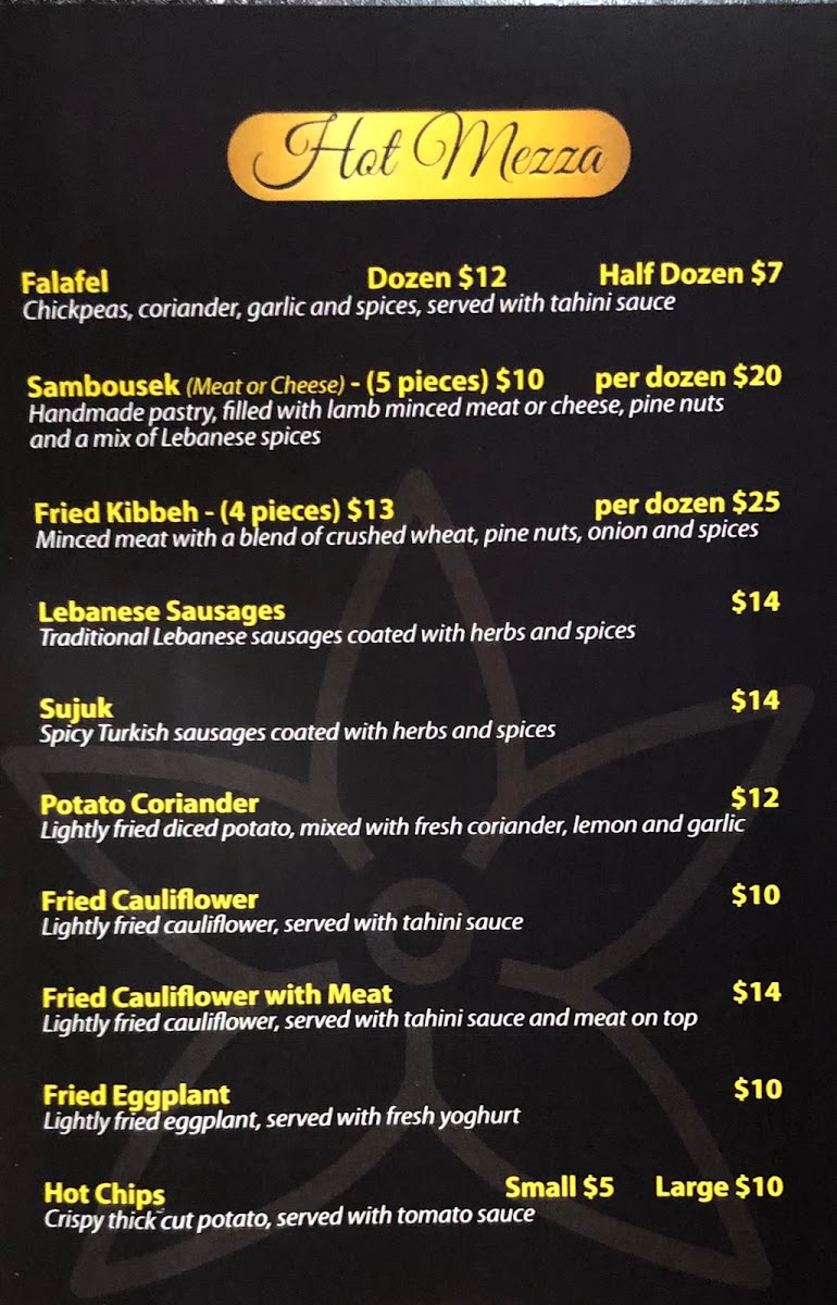 Jasmin1 Blacktown Lebanese Restaurant Photo Menu 1