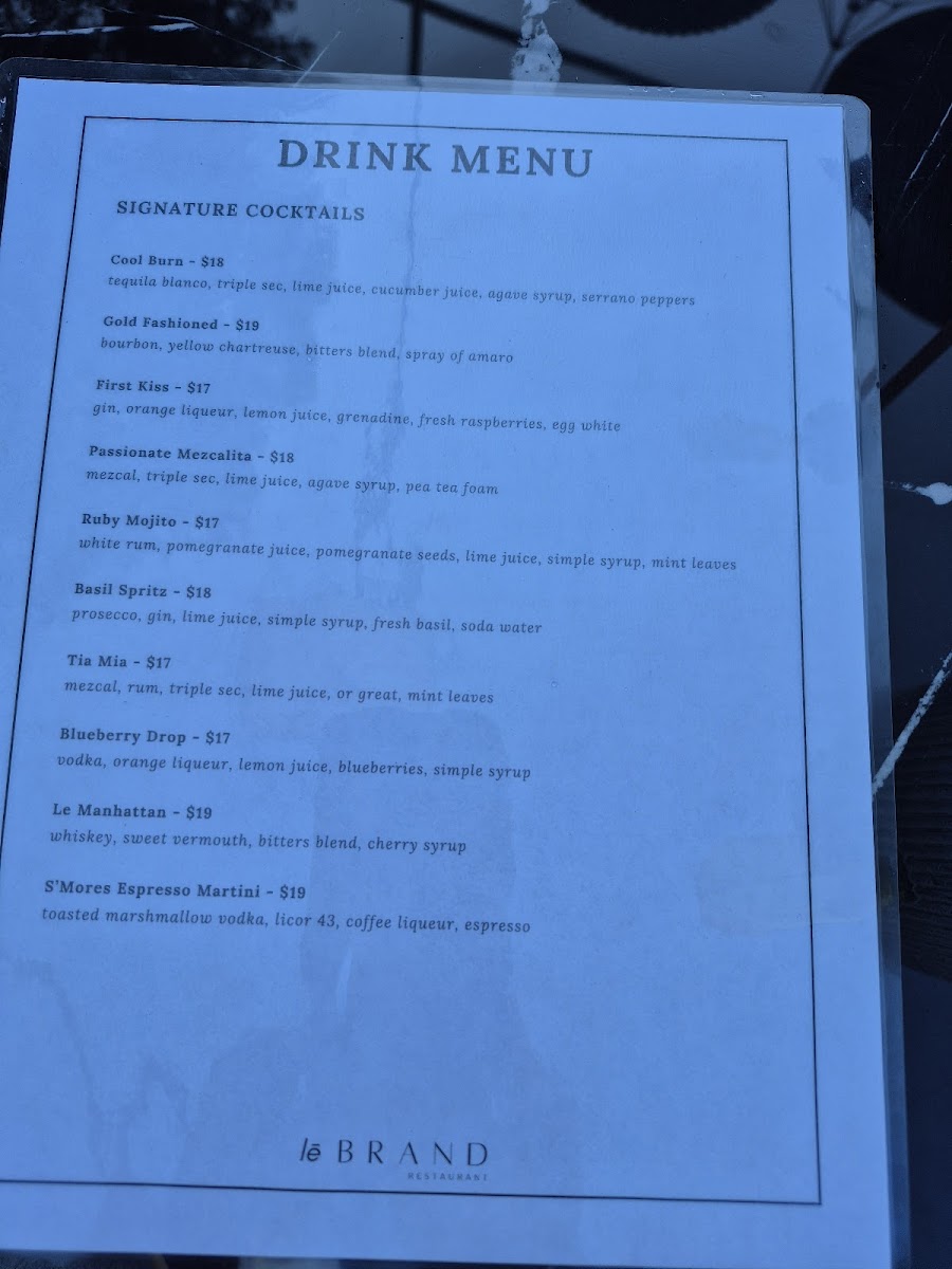 Le Brand Restaurant Photo Menu 7