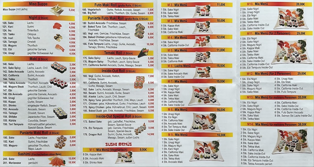 Asia Haus Bottrop Thai Wok & Sushi Photo Menu 1