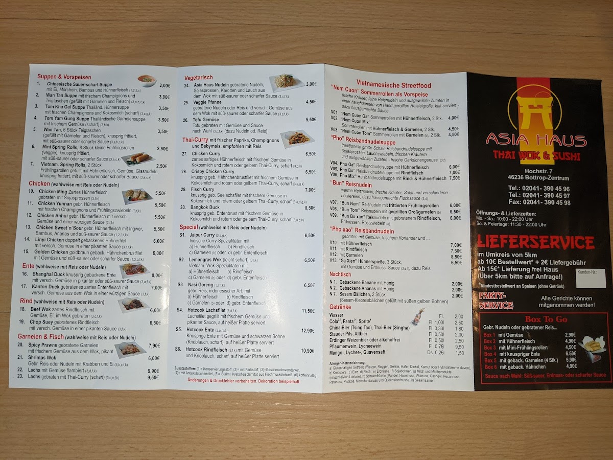 Asia Haus Bottrop Thai Wok & Sushi Photo Menu 5