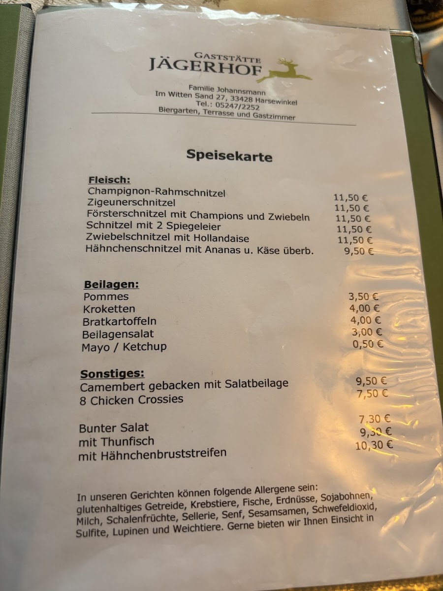 Gaststätte Jägerhof Photo Menu 1