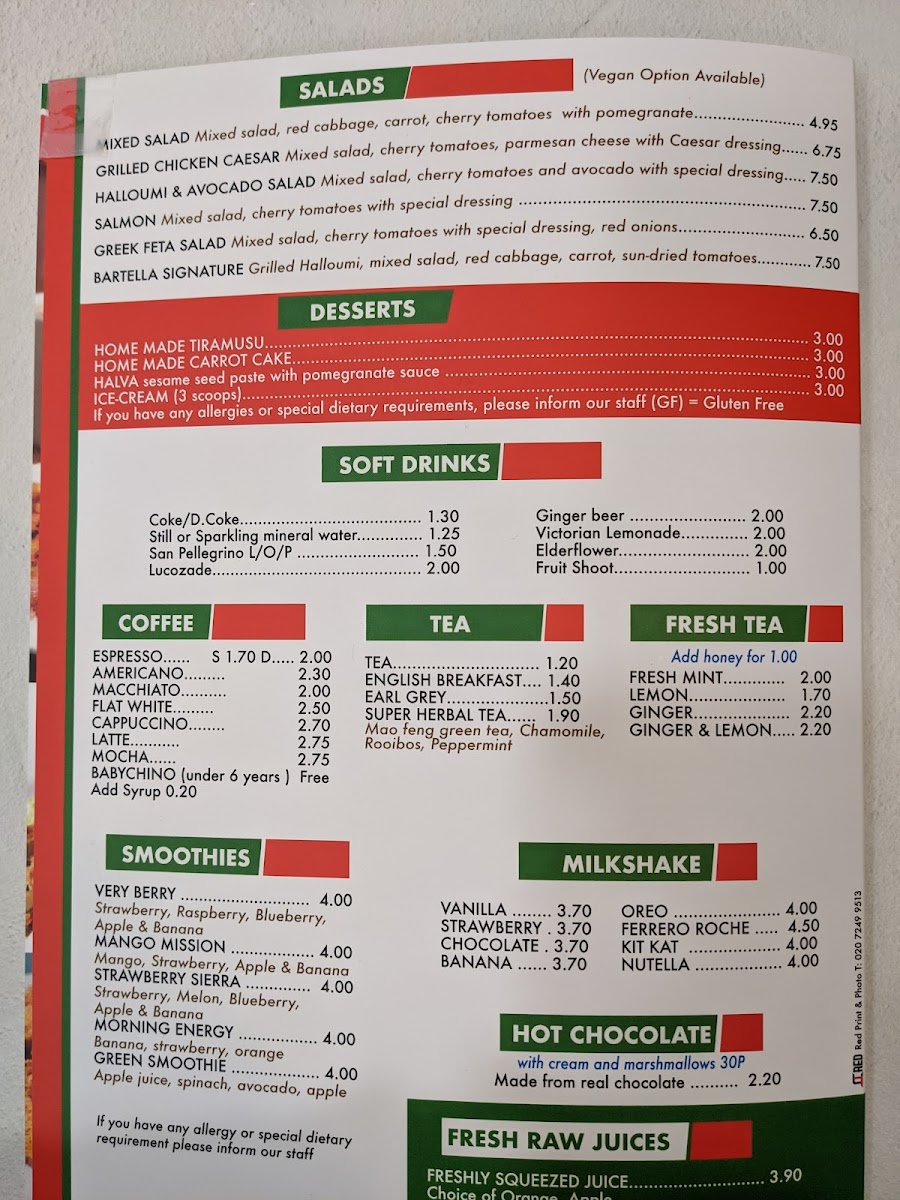 Cafe Bartella Photo Menu 5