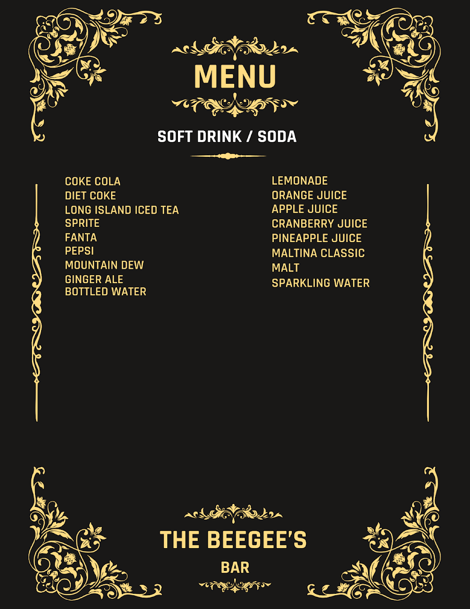 The BeeGee's Lounge Photo Menu 6