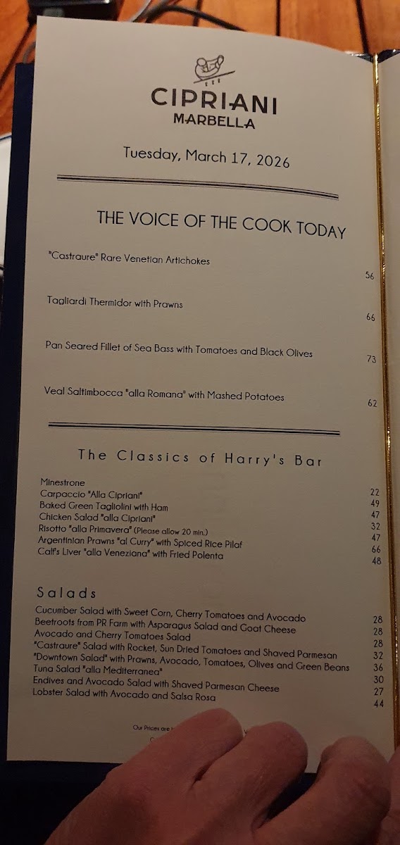 Cipriani Marbella Photo Menu 10
