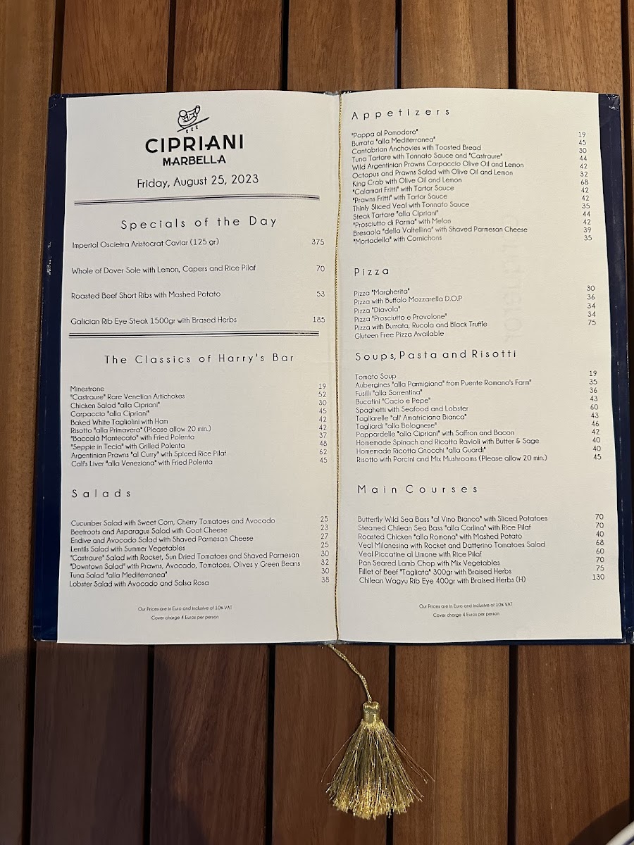 Cipriani Marbella Photo Menu 7