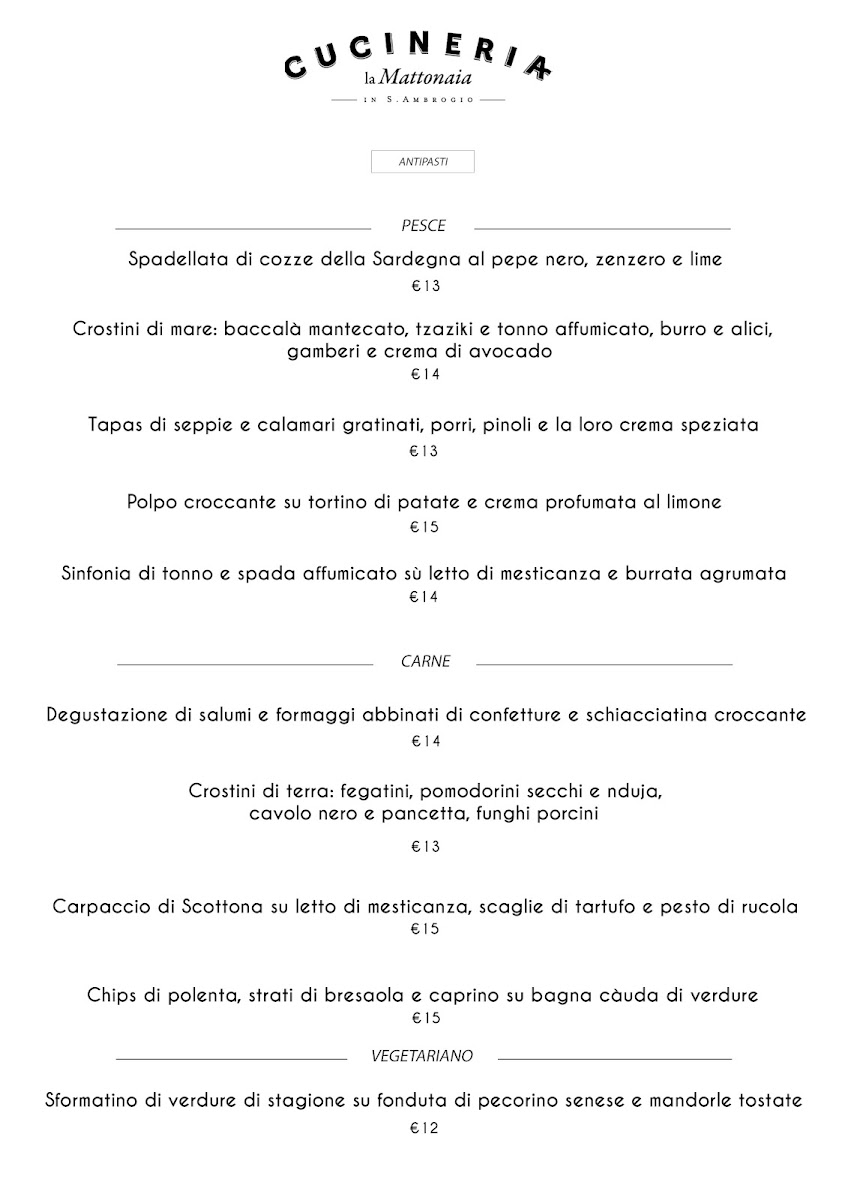 Cucineria La Mattonaia Photo Menu 4