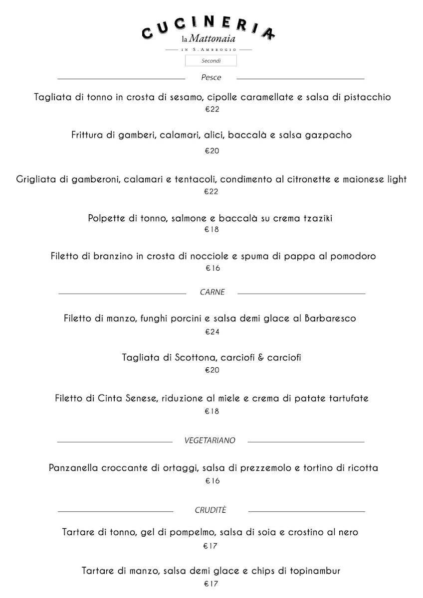 Cucineria La Mattonaia Photo Menu 8