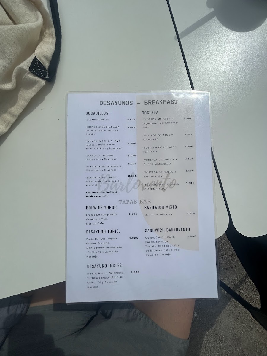 Barlovento Tapas - Bar Photo Menu 5
