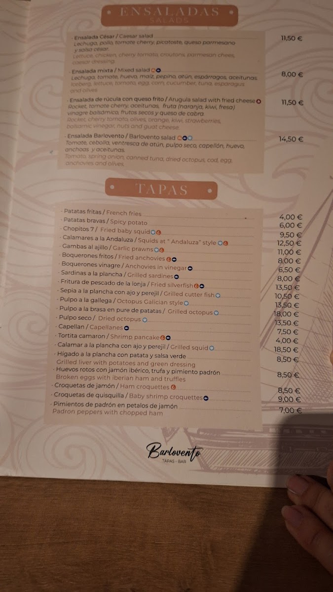 Barlovento Tapas - Bar Photo Menu 7
