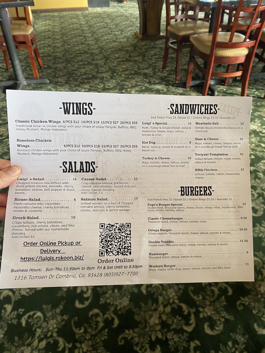 Luigi`s Pizza Photo Menu 6