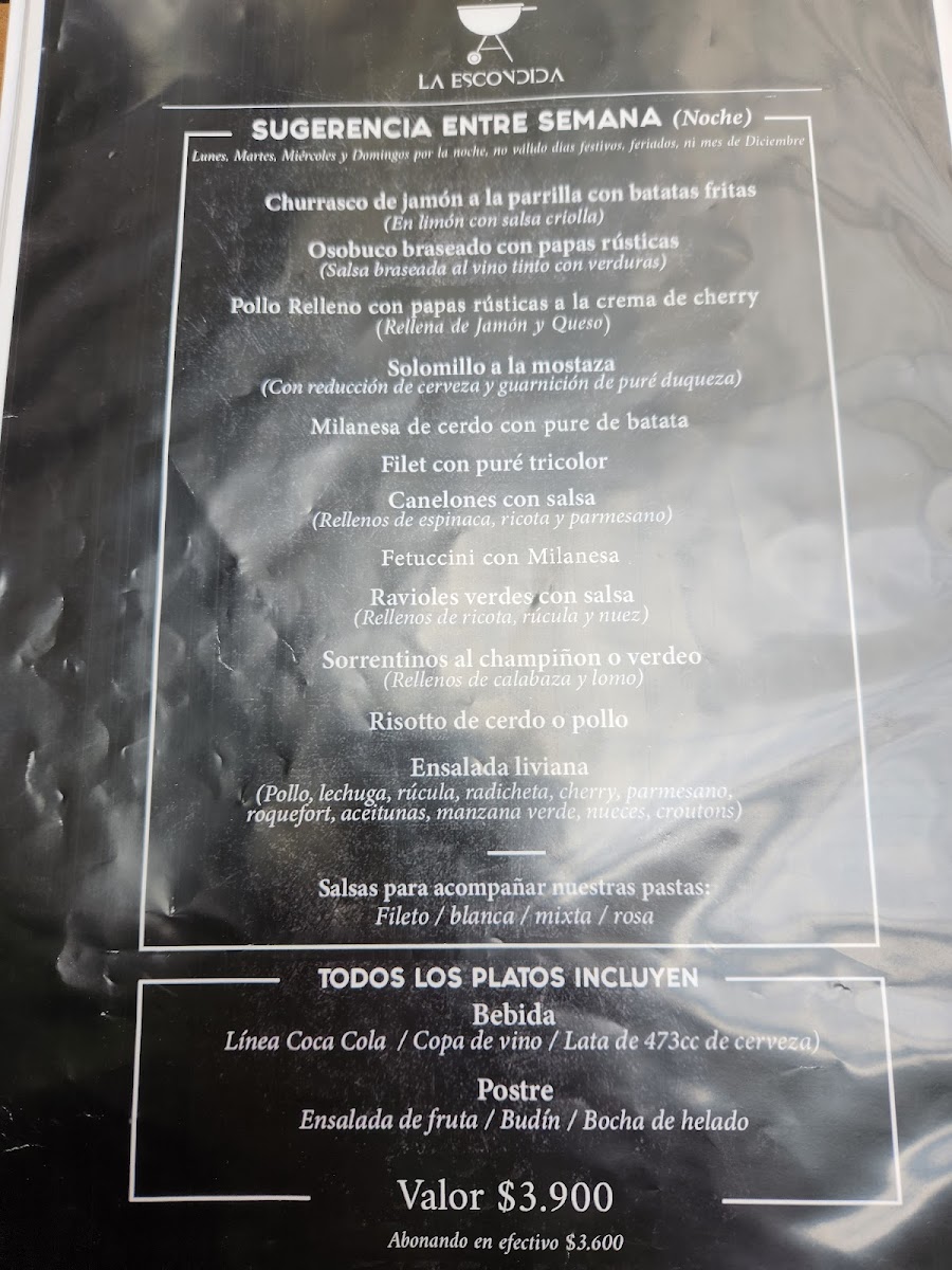 La Escondida Photo Menu 3