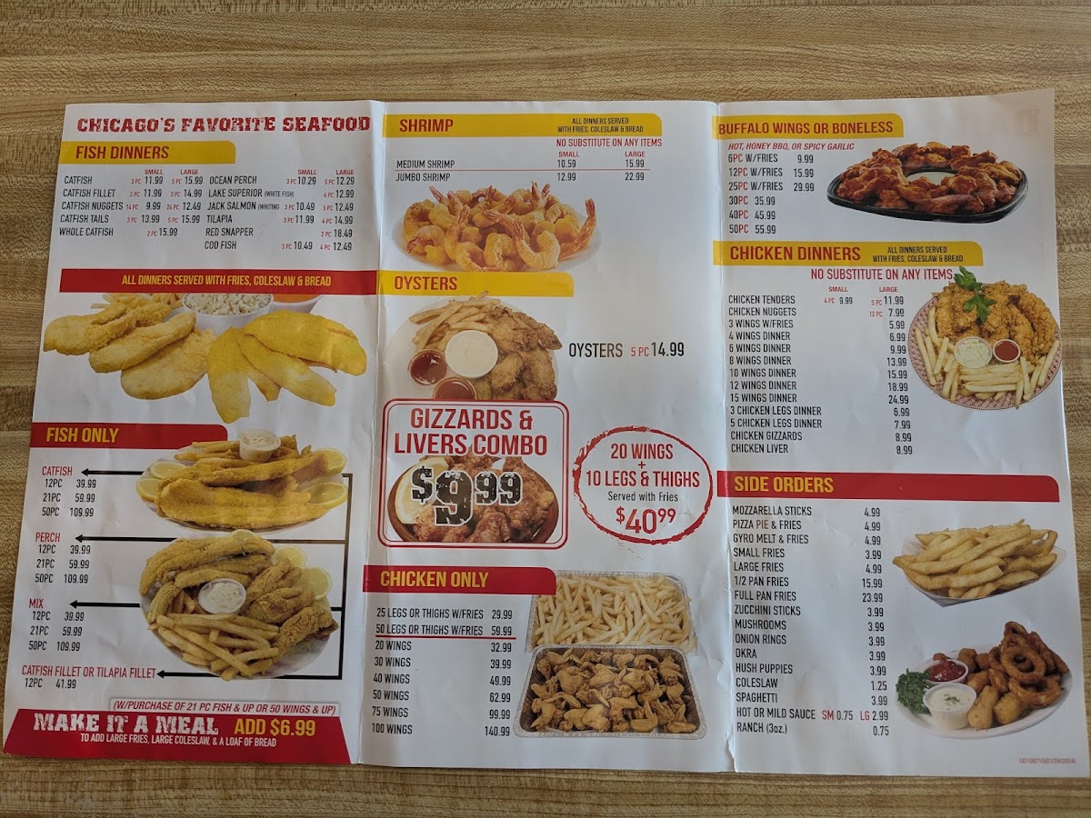 JJ Fish & Chicken Photo Menu 2