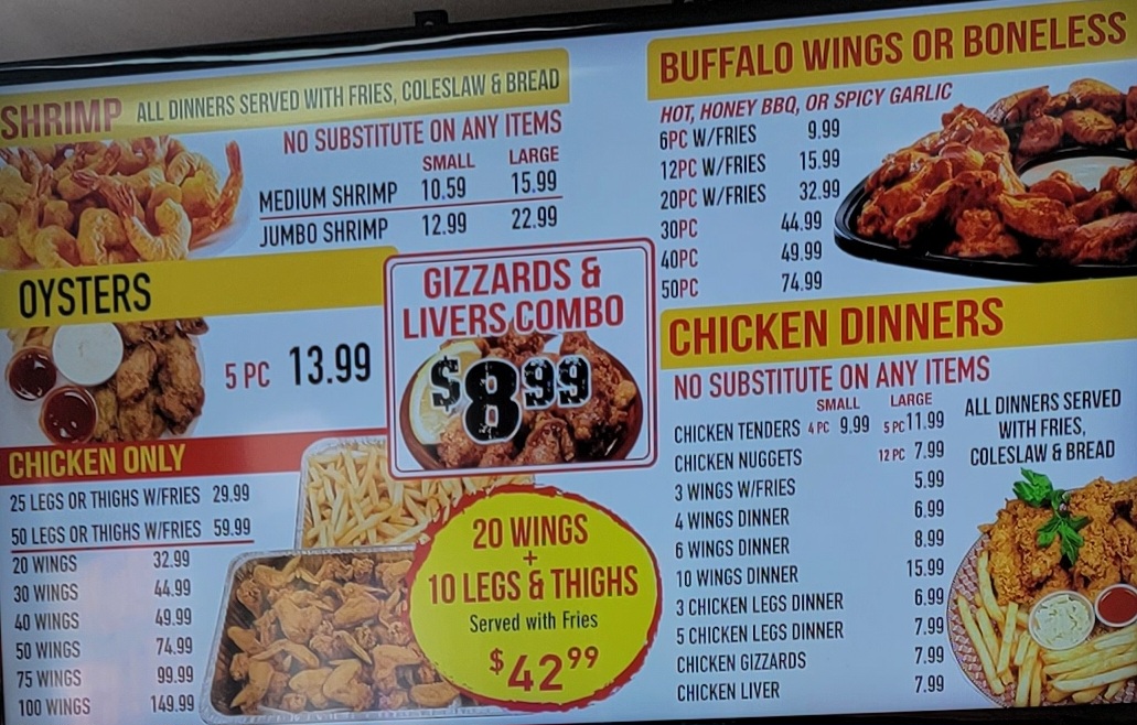 JJ Fish & Chicken Photo Menu 5