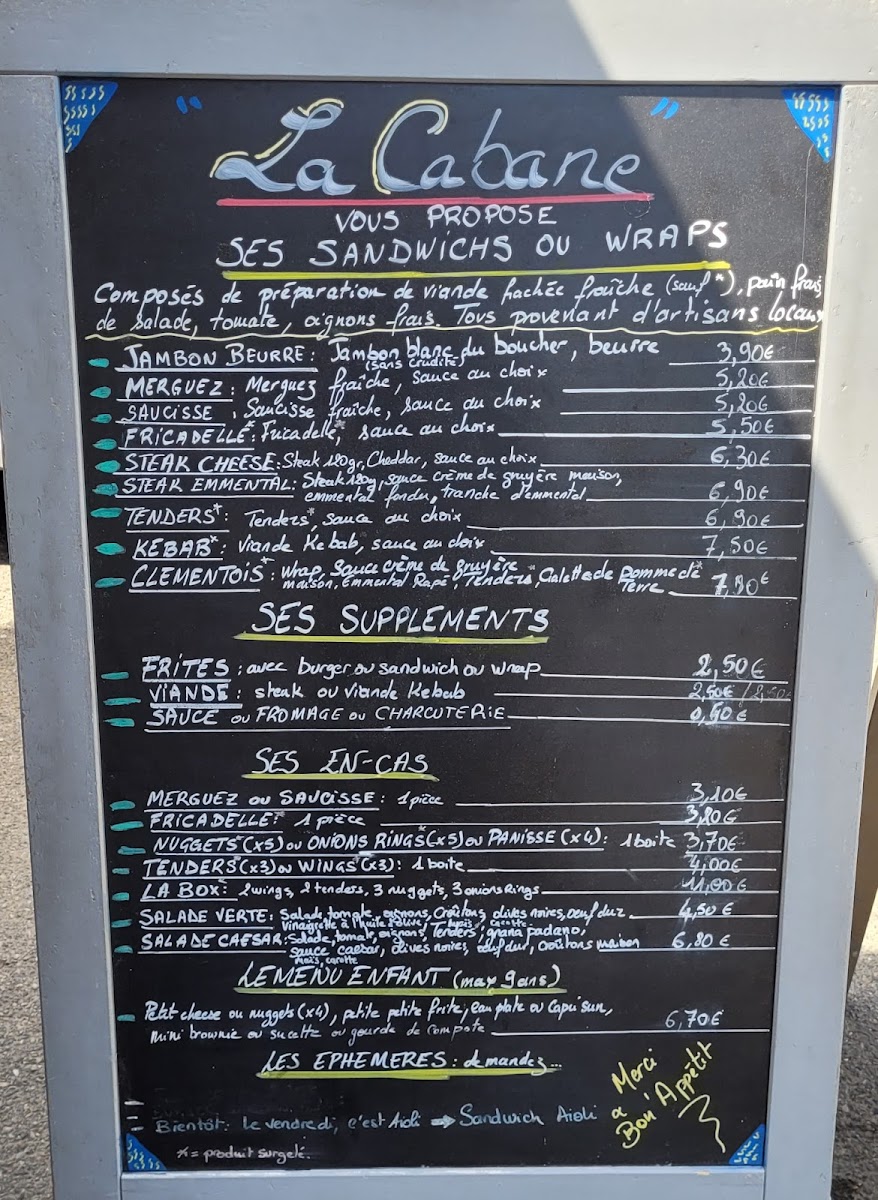 La Cabane Photo Menu 3