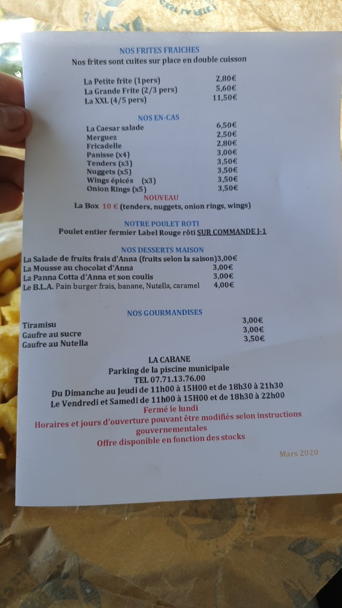 La Cabane Photo Menu 5