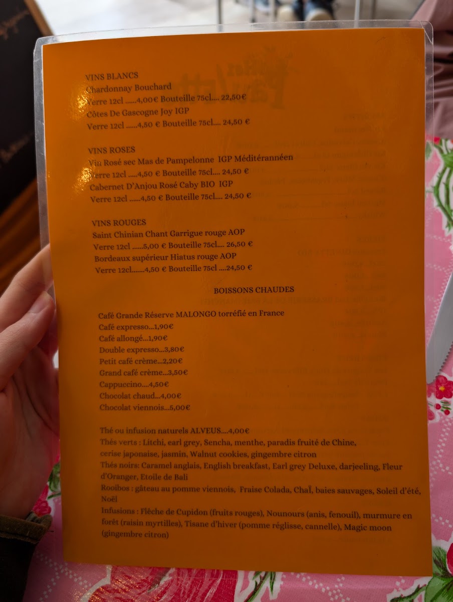 Chez Paulette Photo Menu 1
