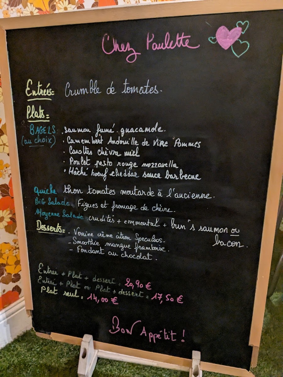 Chez Paulette Photo Menu 10