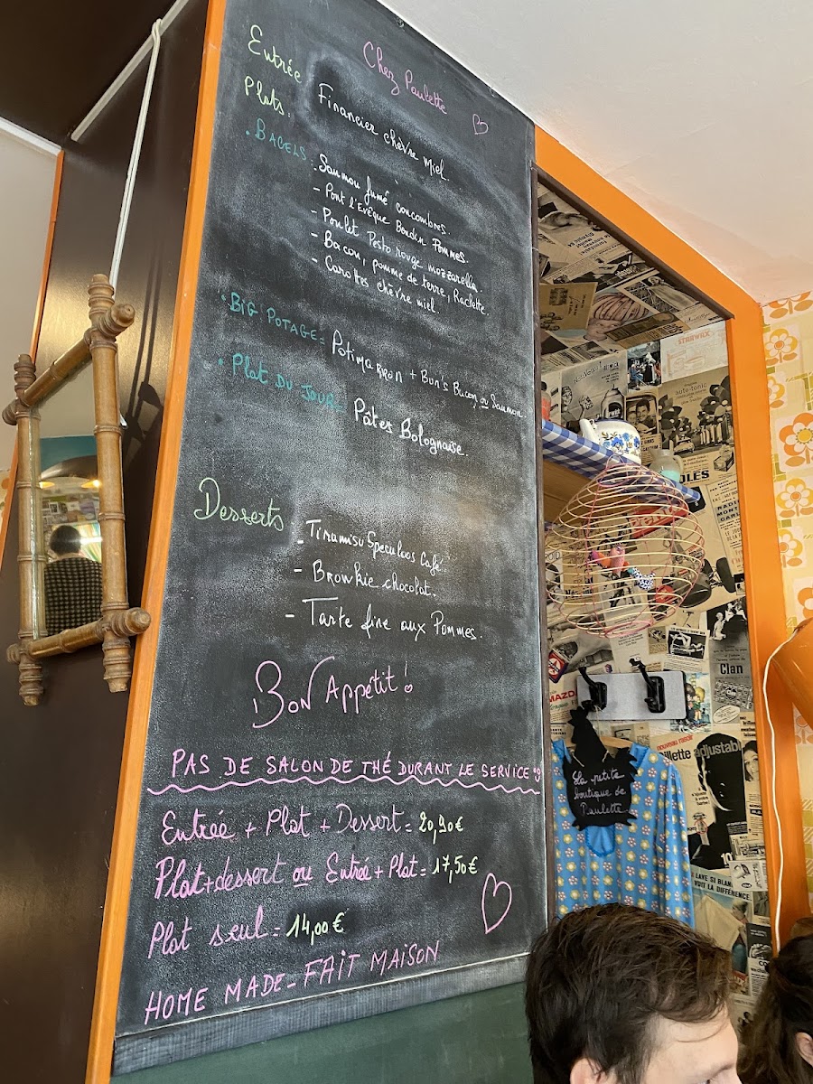 Chez Paulette Photo Menu 3