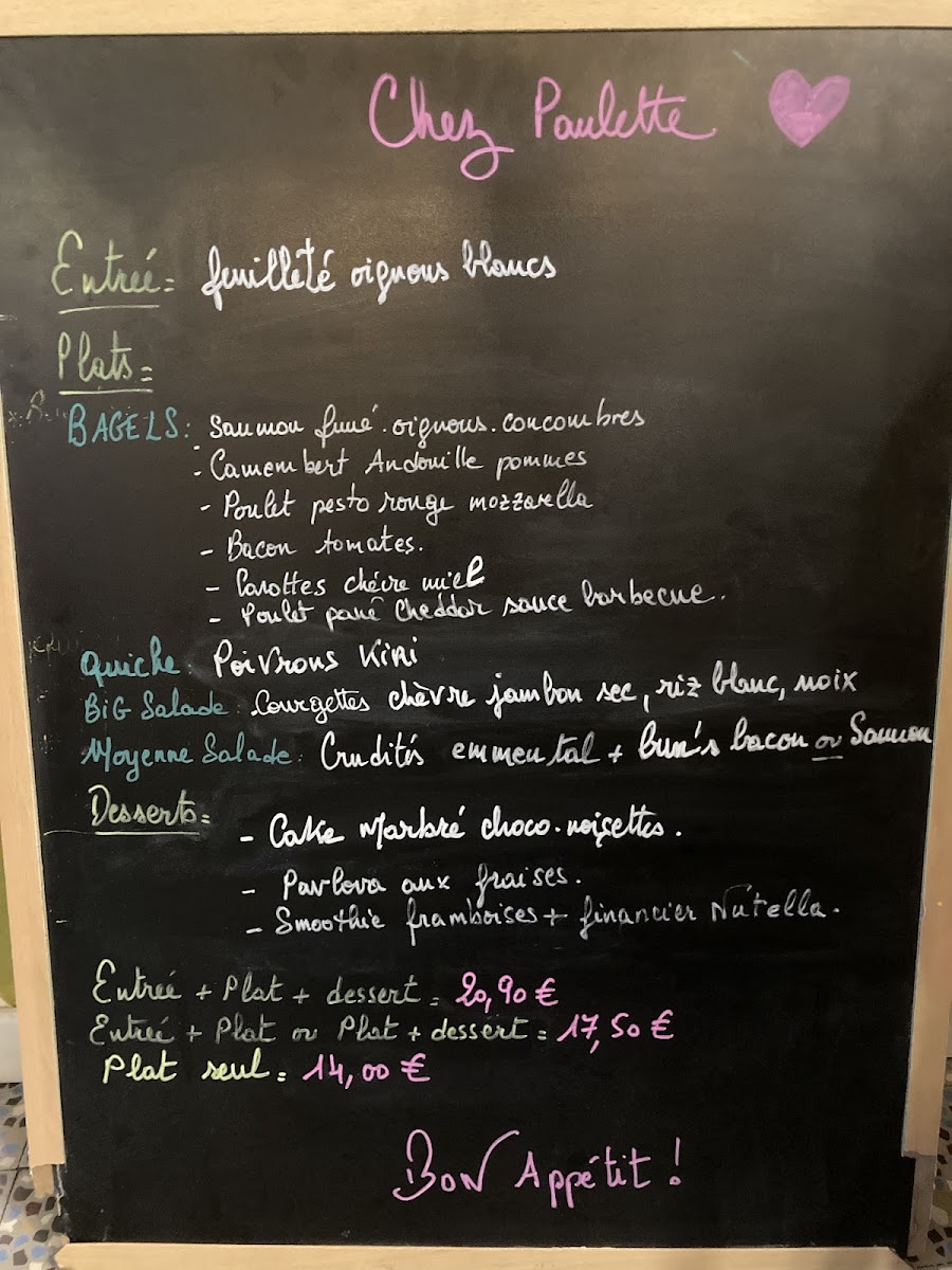 Chez Paulette Photo Menu 5