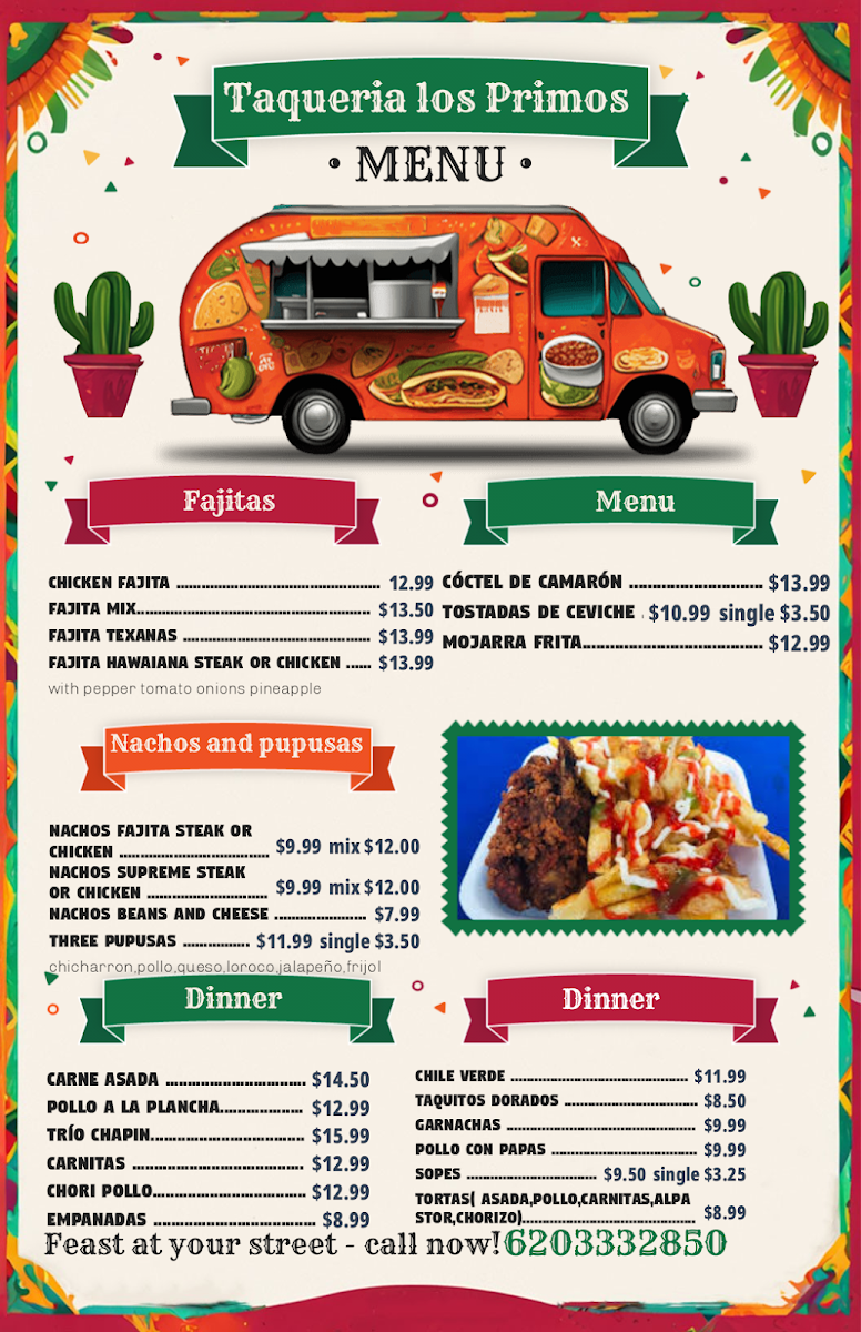Taqueria Los Primos Photo Menu 1